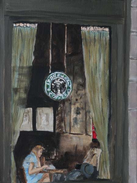 Café I - 30x40 - huile sur toile